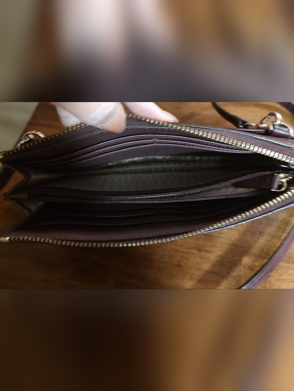 kate spade Pebbled Leather Crossbody in Burgundy - Picture 10 of 16